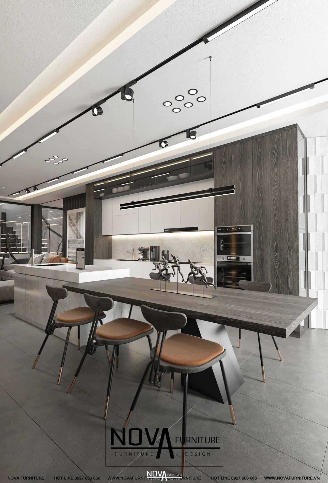 Tủ bếp kịch trần