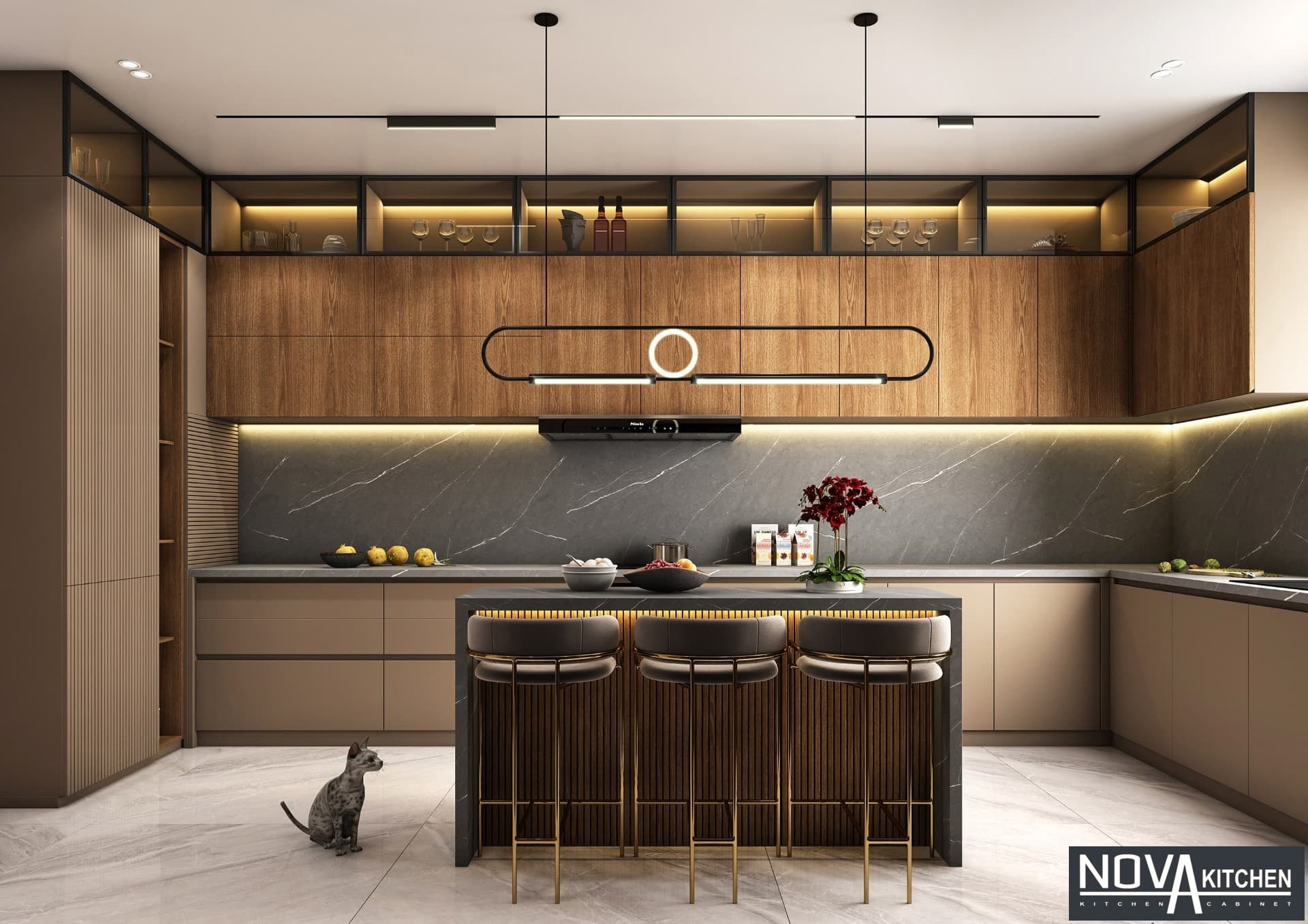 Tủ bếp MDF đẹp