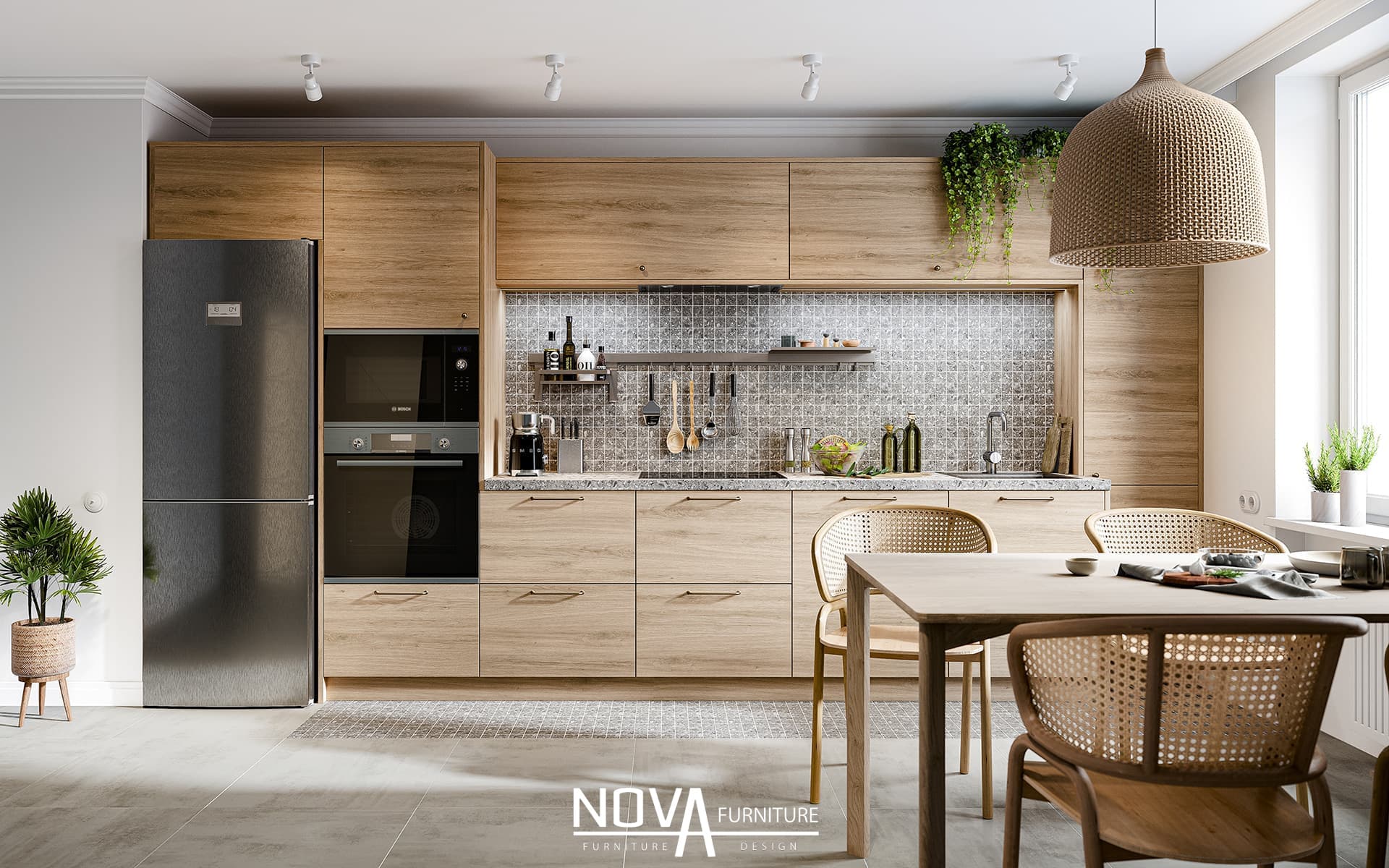 Tủ bếp MDF đẹp