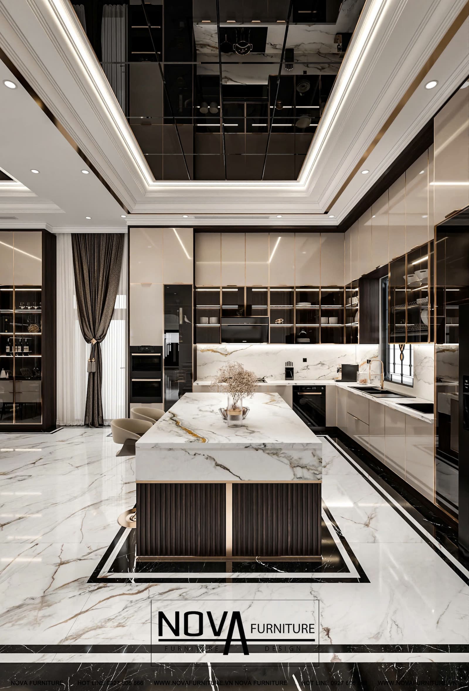 Tủ bếp kịch trần