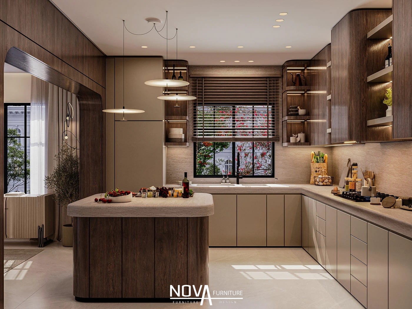 Tủ bếp gỗ Cần Thơ sang trọng