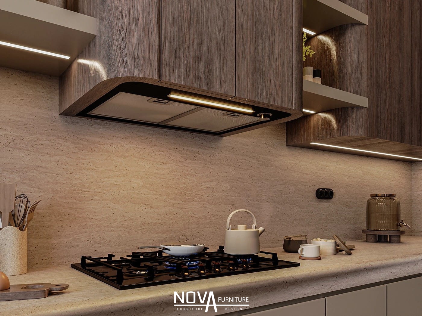 Tủ bếp gỗ Cần Thơ sang trọng