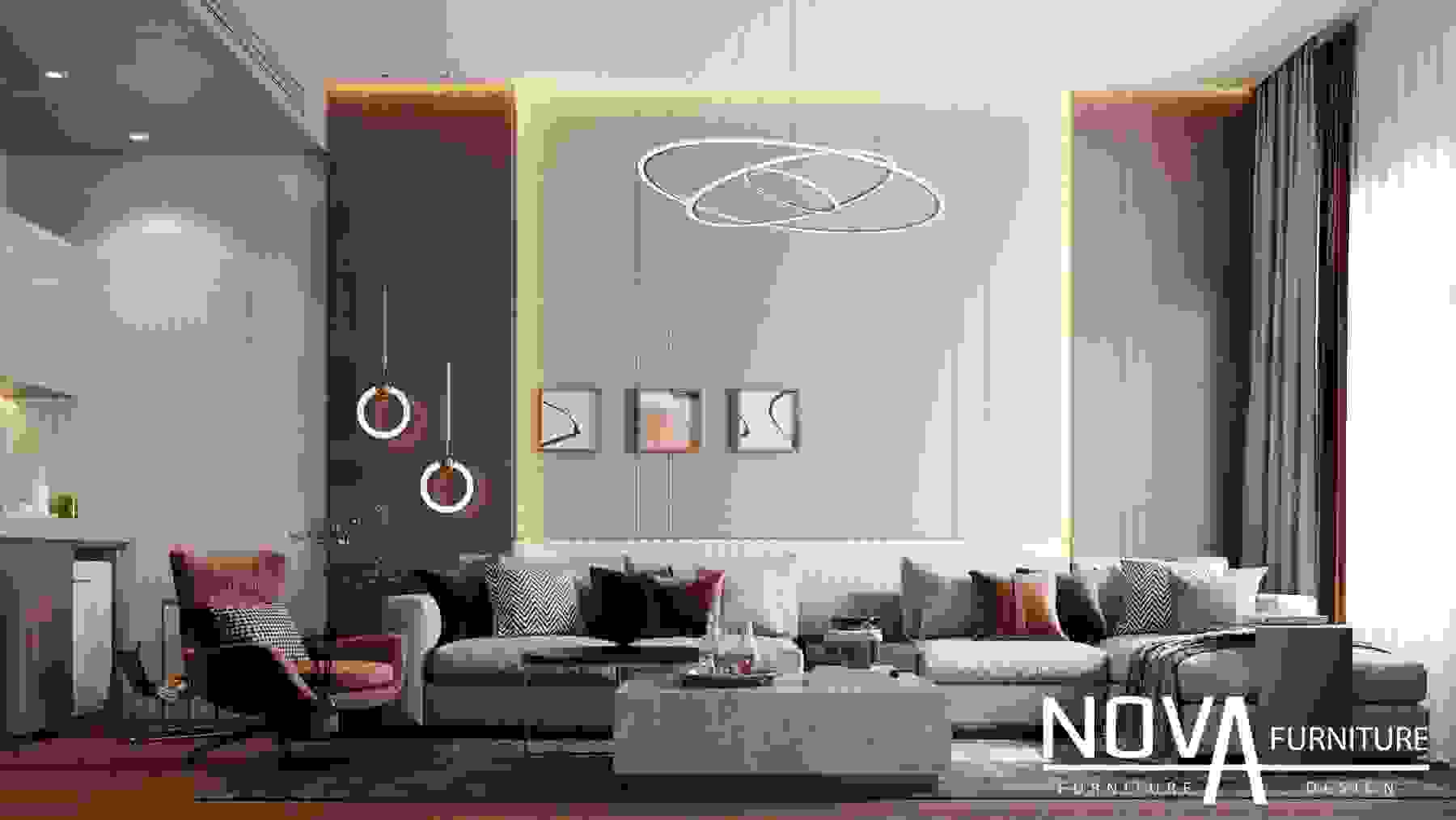 Phòng khách căn hộ CT1