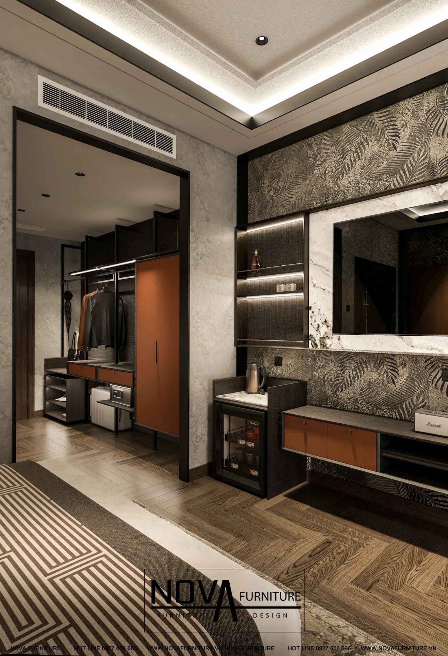 Thiết kế Nội thất phòng ngủ đôi Luxury