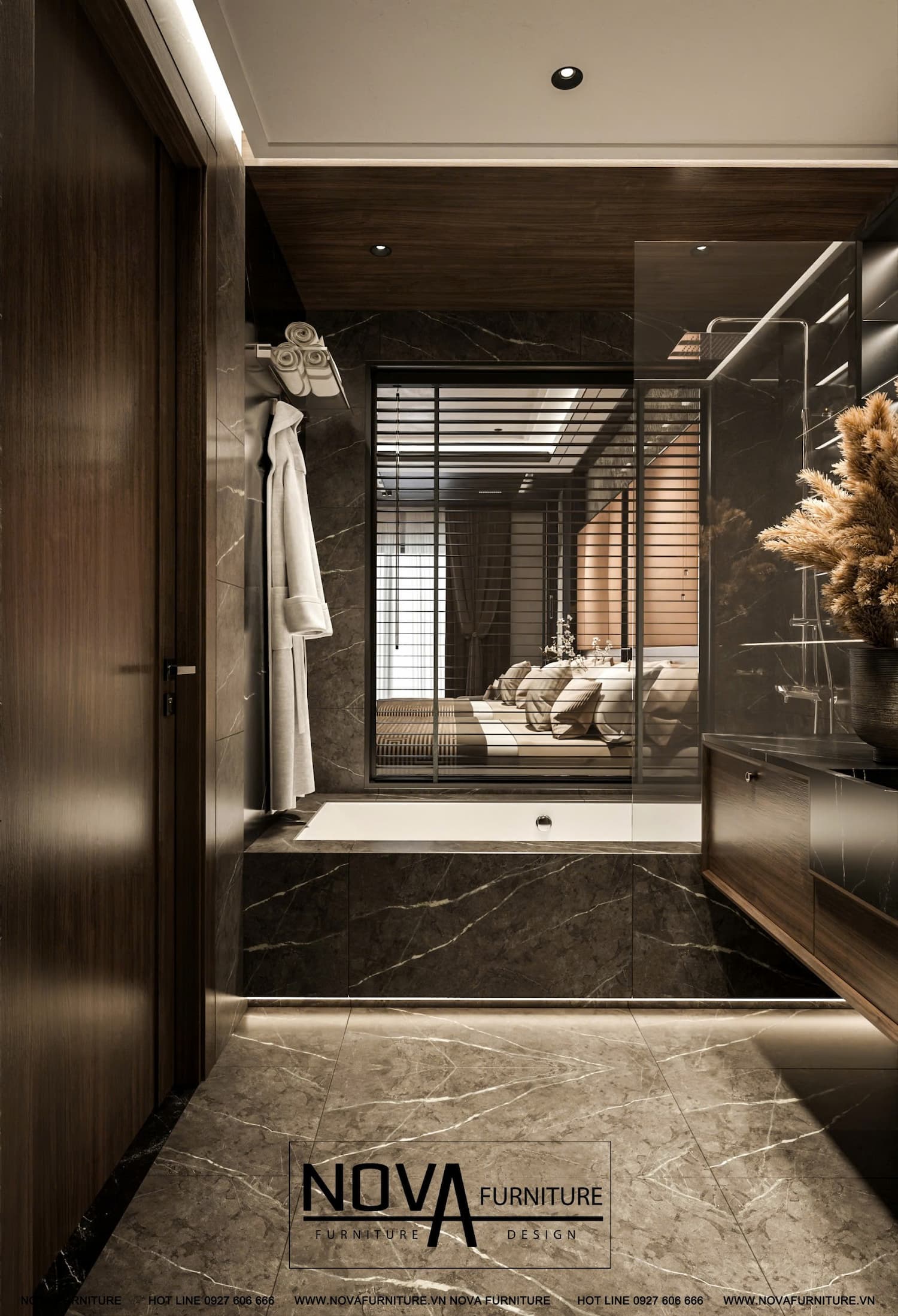 Thiết kế Nội thất phòng ngủ đôi Luxury