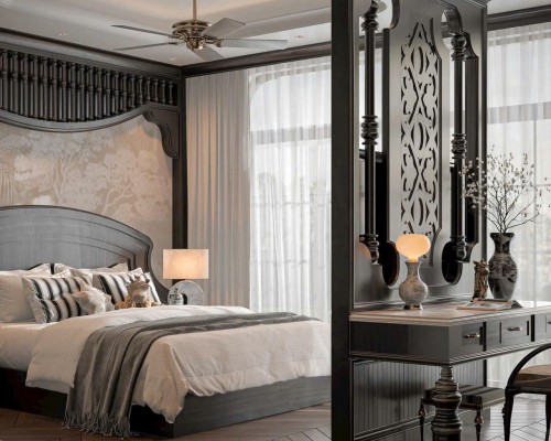 Phòng ngủ Luxury phong cách Indochine