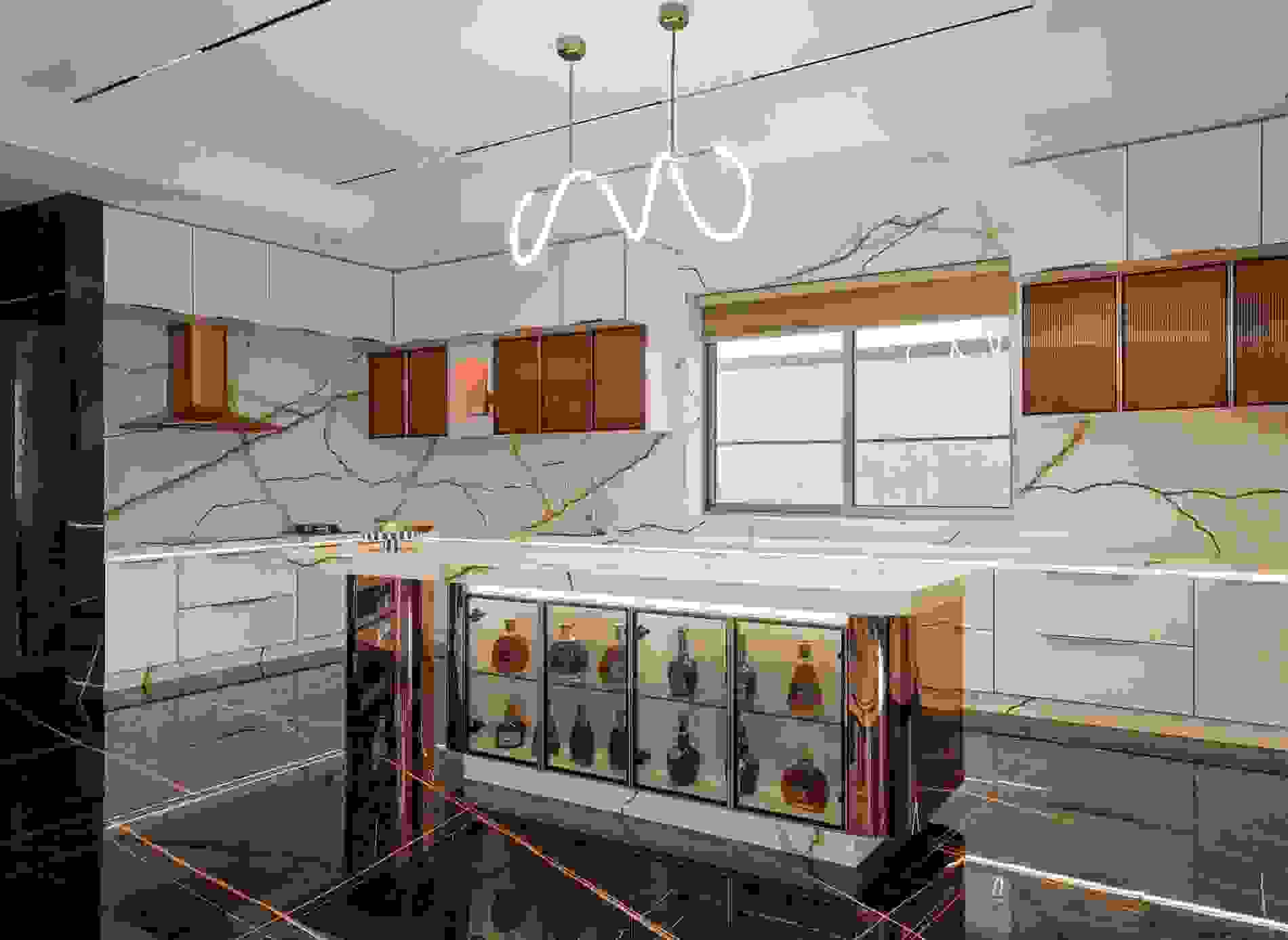 Tủ bếp hợp kim nhôm Luxury