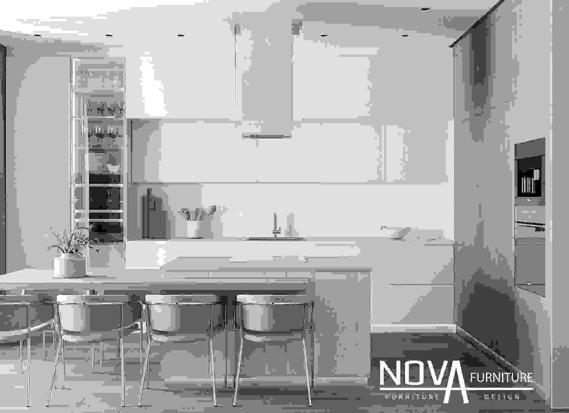 Tủ bếp gỗ hiện đại - Thiết kế thi công tủ bếp cao cấp