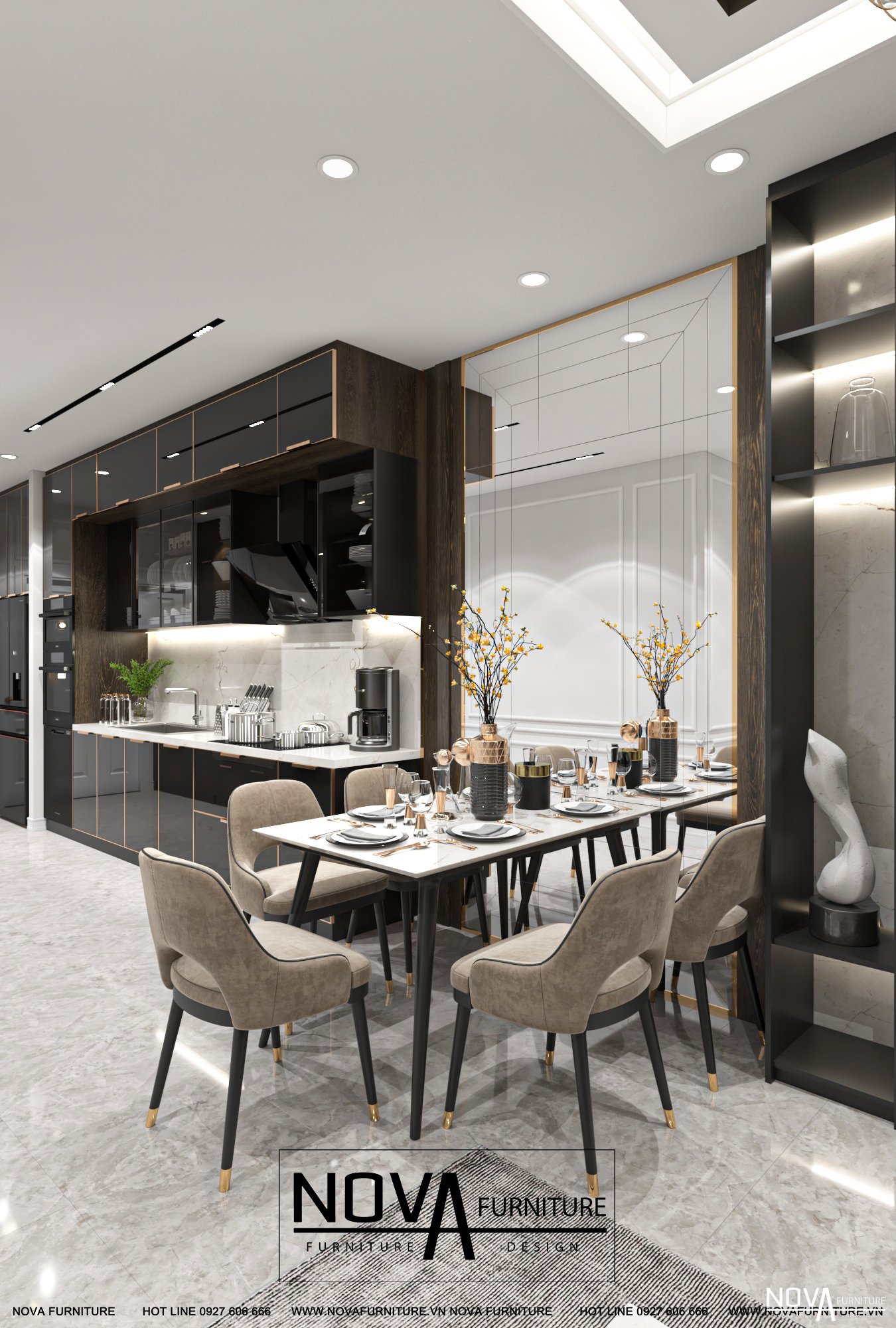 ủ bếp cánh kính cao cấp Cần Thơ