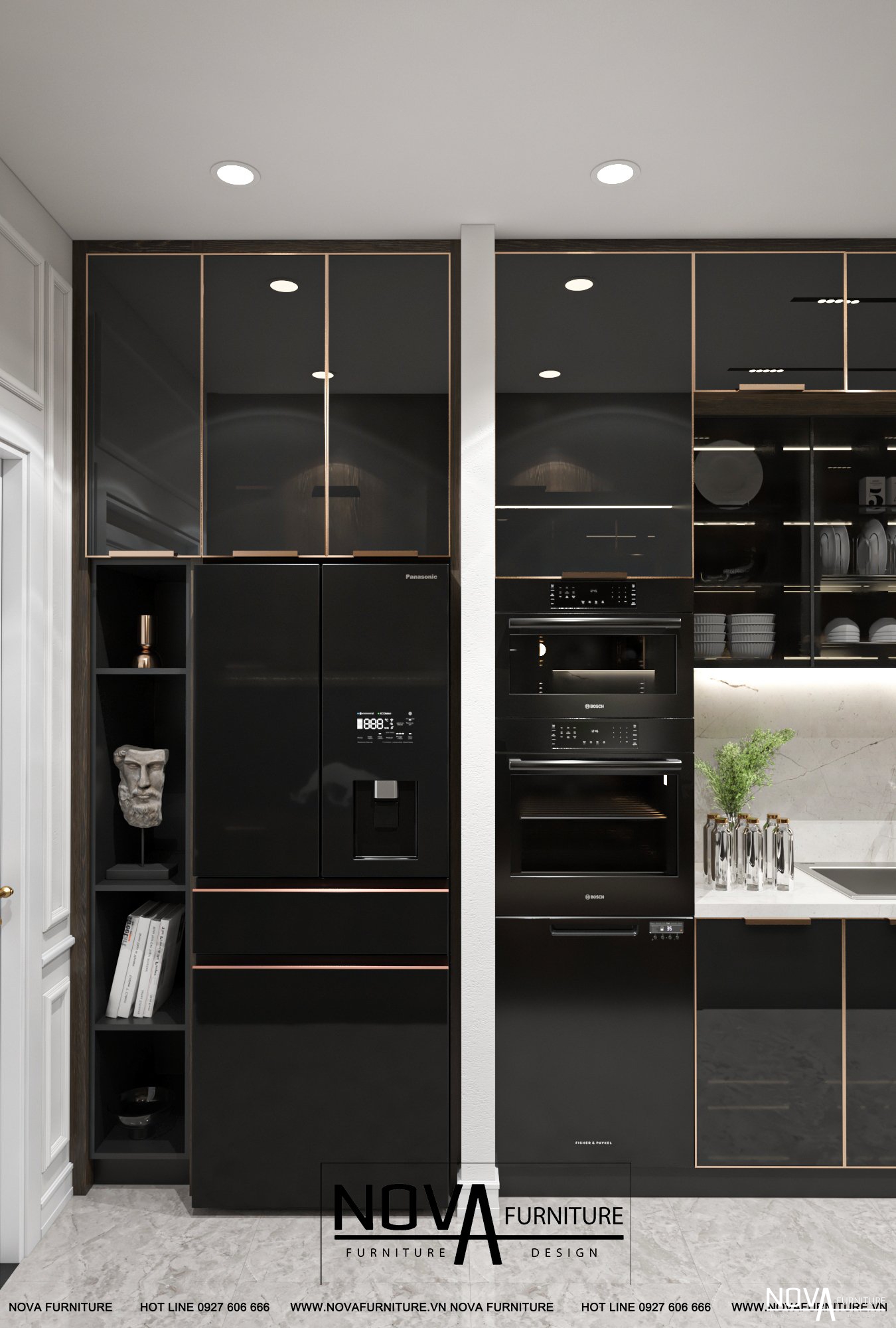 ủ bếp cánh kính cao cấp Cần Thơ