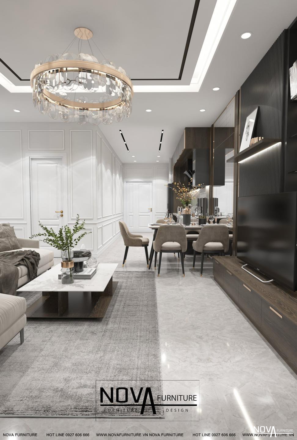 Nội thất căn hộ HCM cao cấp hiện đại