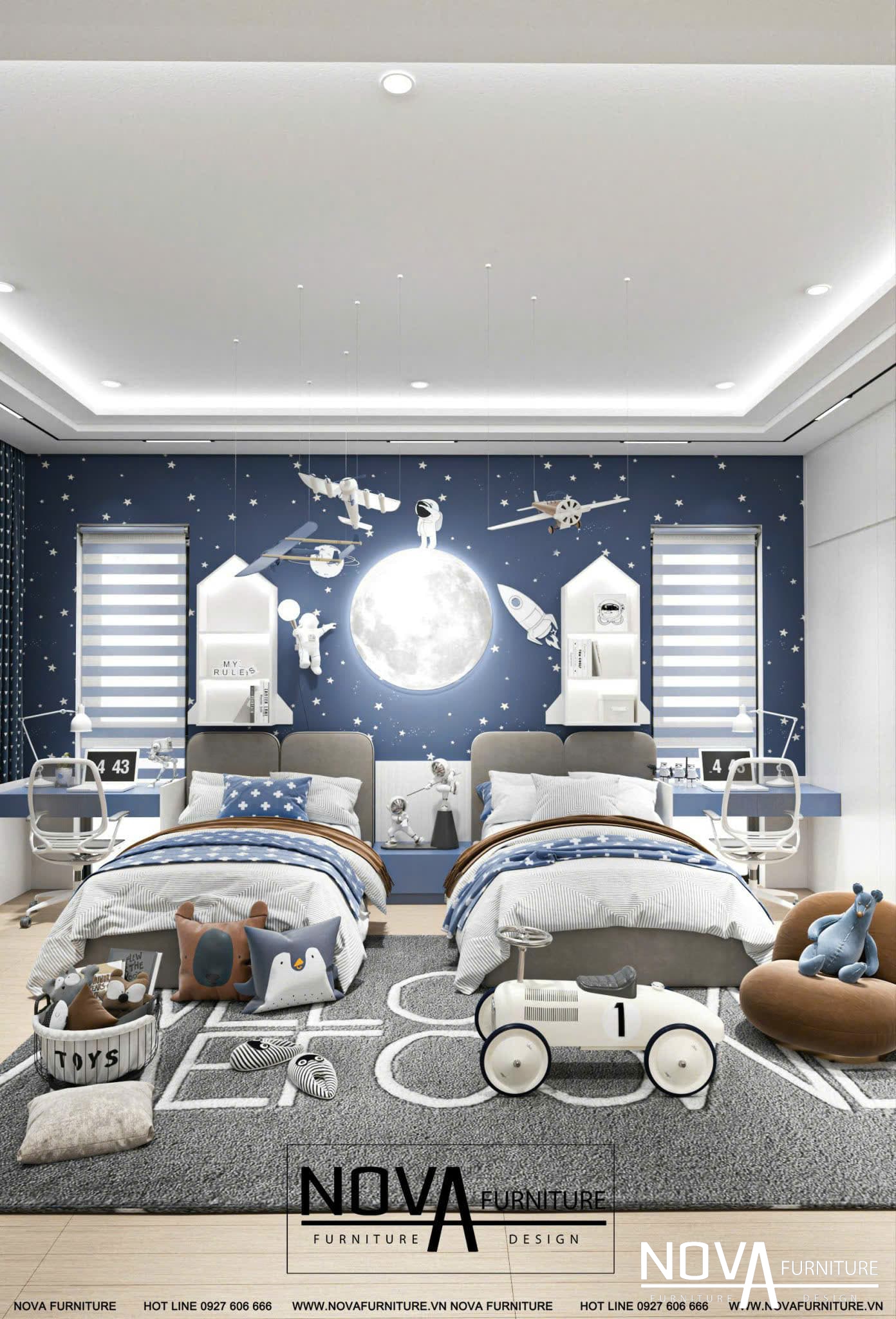 Nội thất phòng ngủ đôi cho bé ở HCM