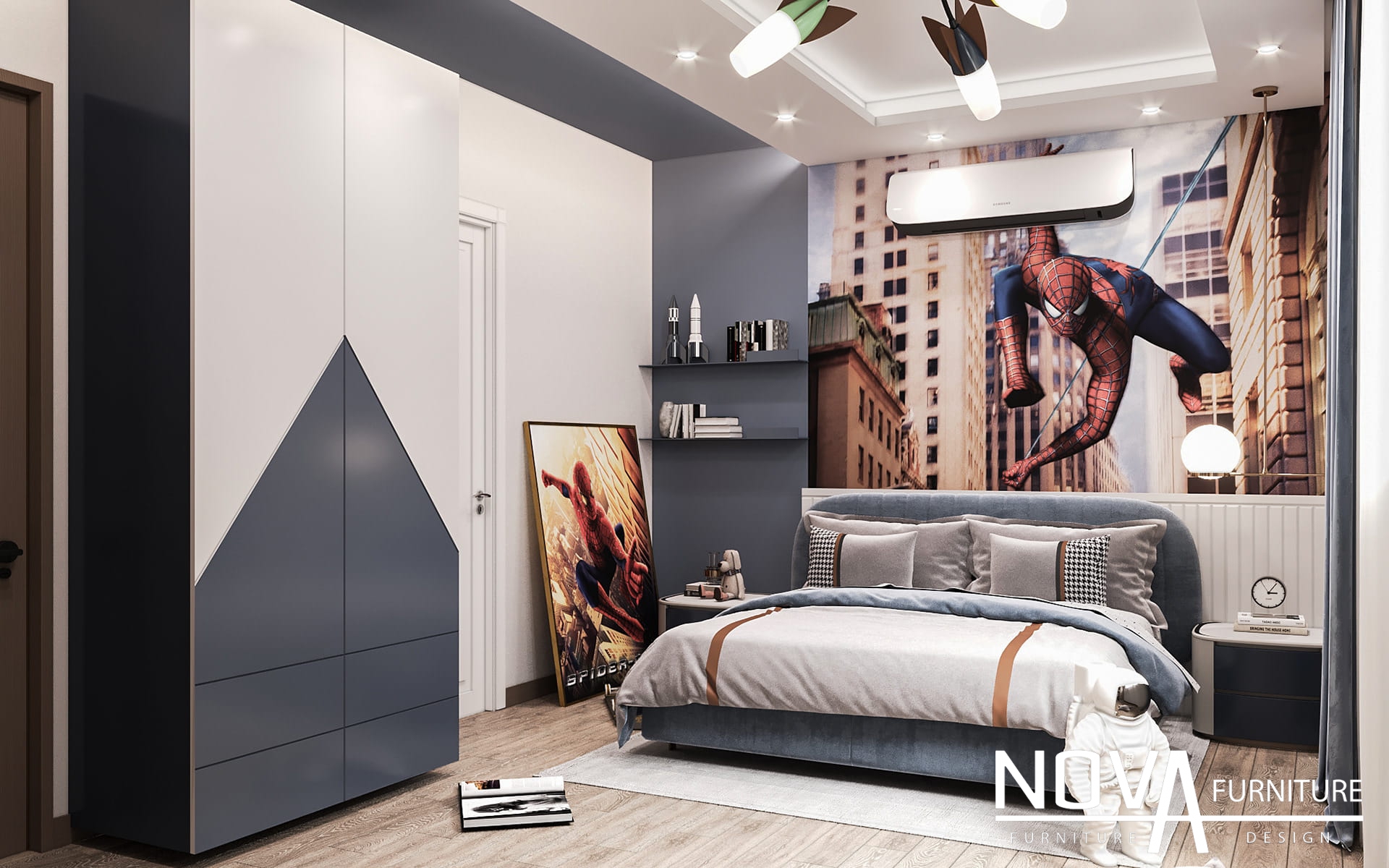 Thiết kế nội thất phòng ngủ bé trai Thủ Đức