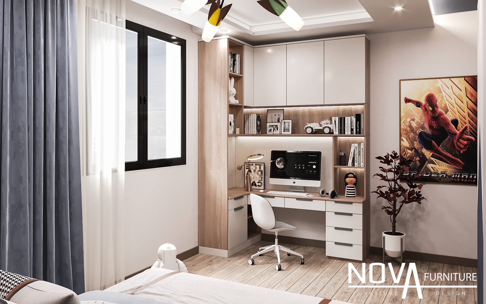 Thiết kế nội thất phòng ngủ bé trai Thủ Đức