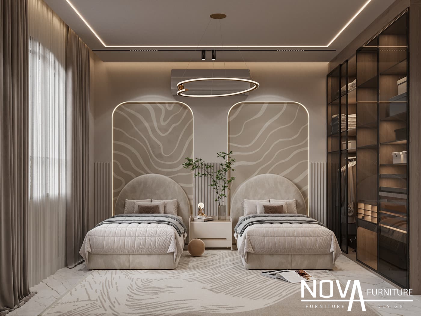 Thiết kế nội thất phòng ngủ đôi cho trẻ ở Vũng Tàu