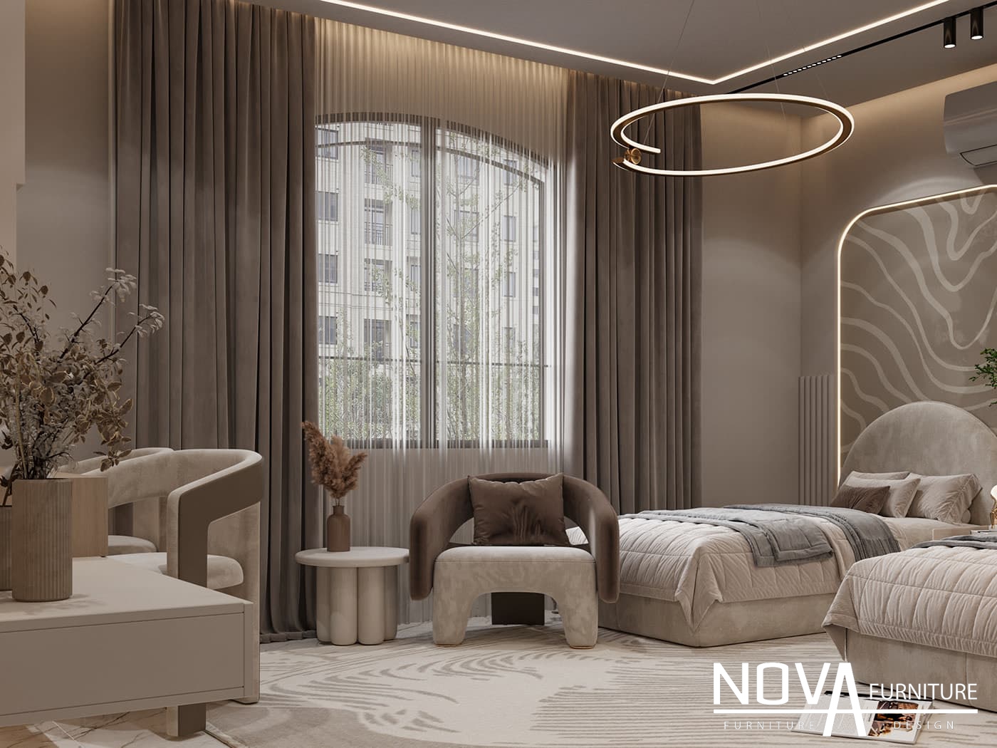 Thiết kế nội thất phòng ngủ đôi cho trẻ ở Vũng Tàu