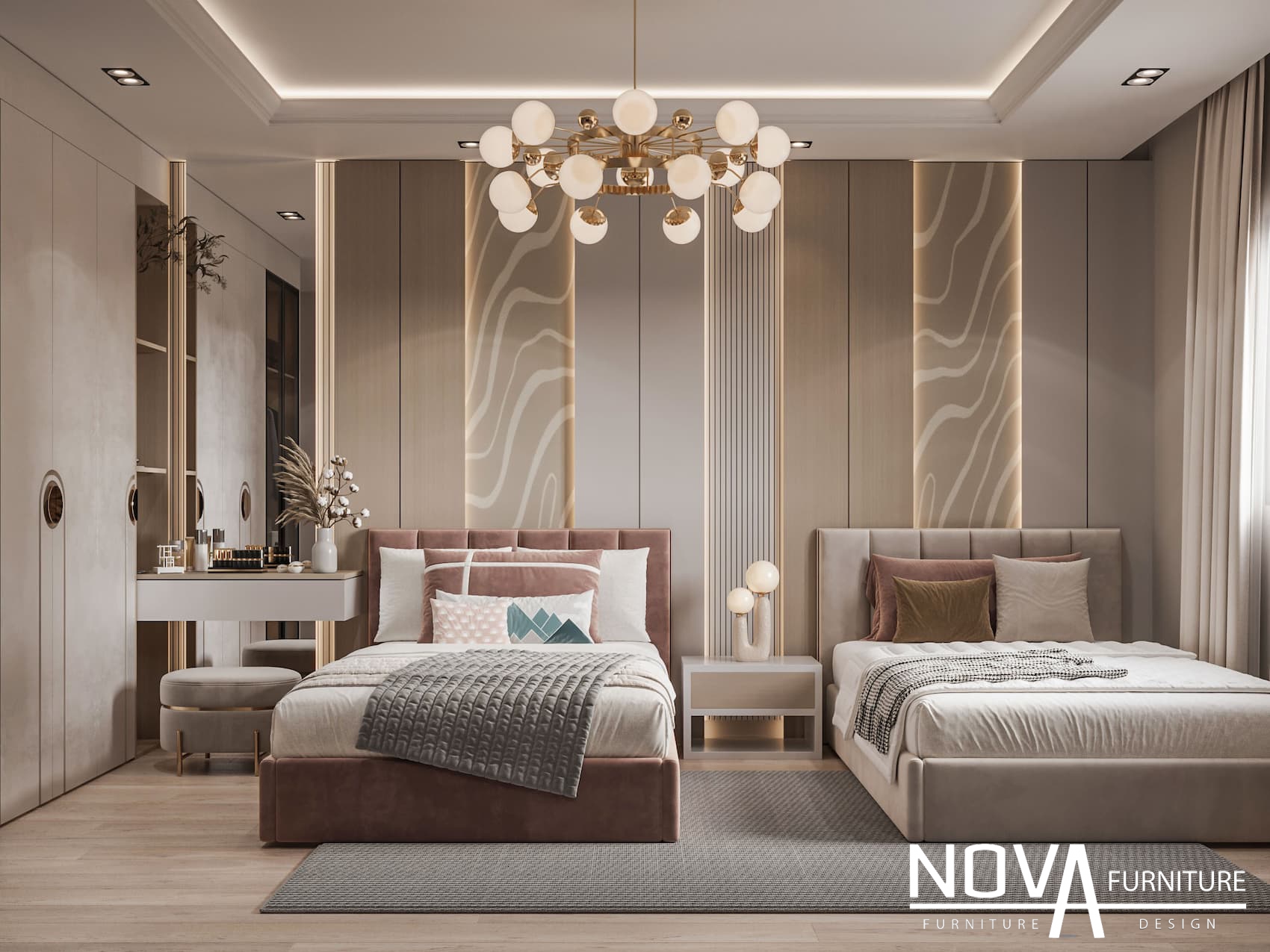 Thiết kế phòng ngủ cho 2 bé ở Bình Chánh