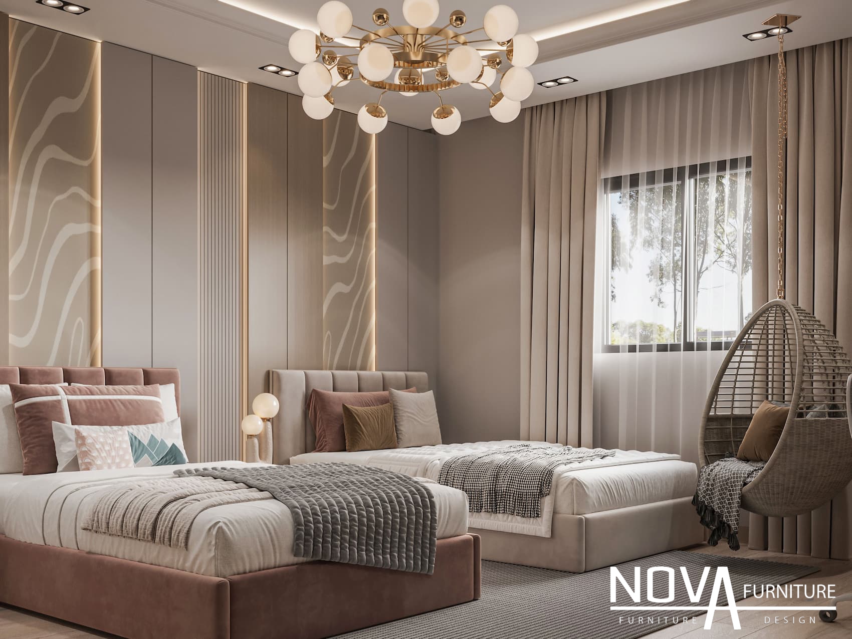 Thiết kế phòng ngủ cho 2 bé ở Bình Chánh