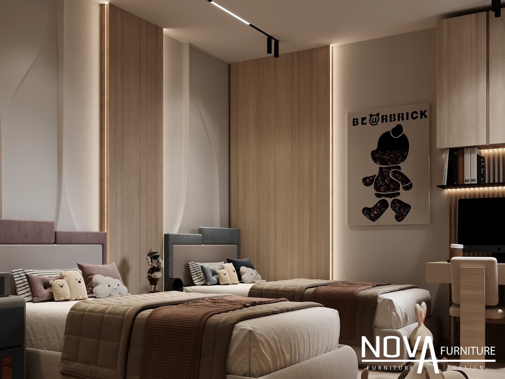 Thiết kế phòng ngủ cho 2 bé ở Vũng Tàu