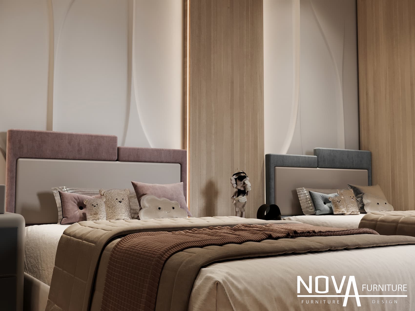 Thiết kế phòng ngủ cho 2 bé ở Vũng Tàu