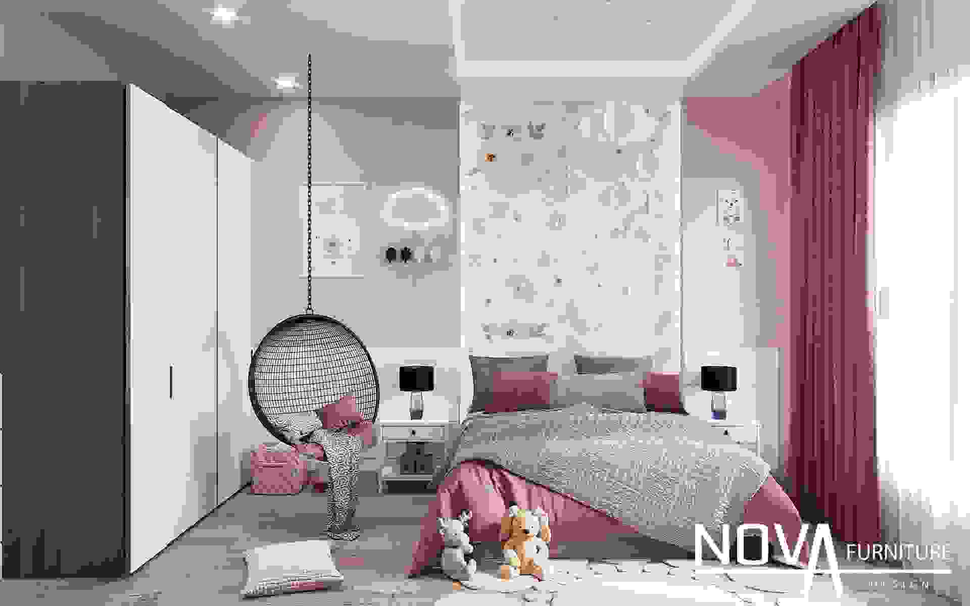 Thiết kế phòng ngủ bé gái