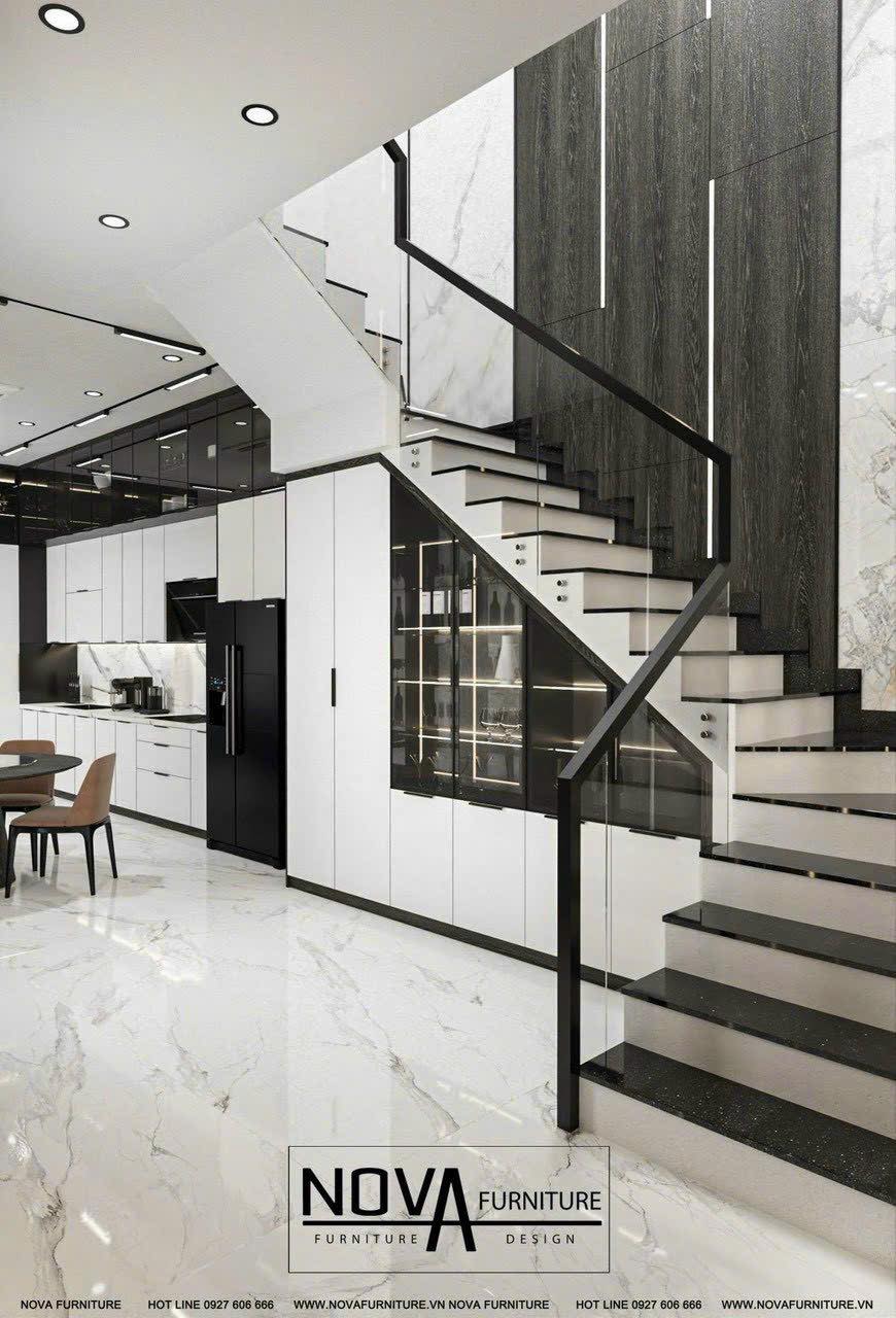 Tủ bếp hợp kim nhôm cánh kính Vũng Tàu HCM