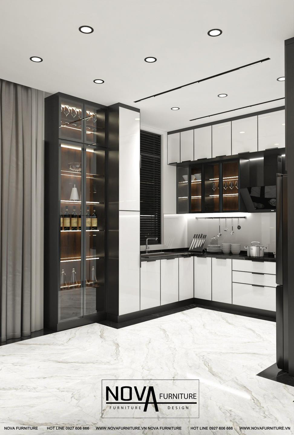 Tủ bếp hợp kim nhôm cao cấp Vũng Tàu