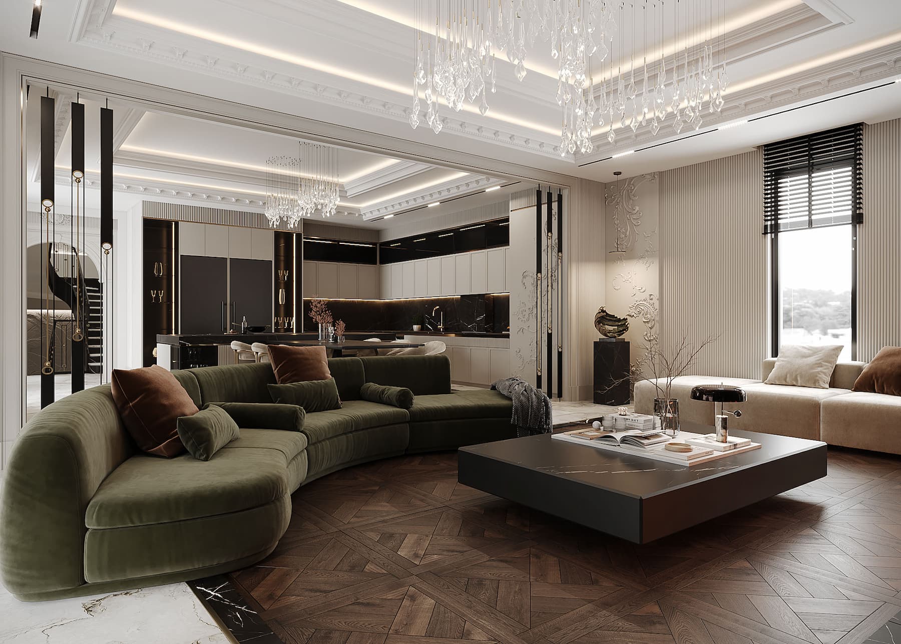Tủ bếp tân cổ điển sang trọng Vũng Tàu