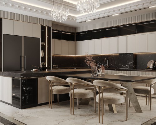 Tủ bếp tân cổ điển sang trọng Vũng Tàu