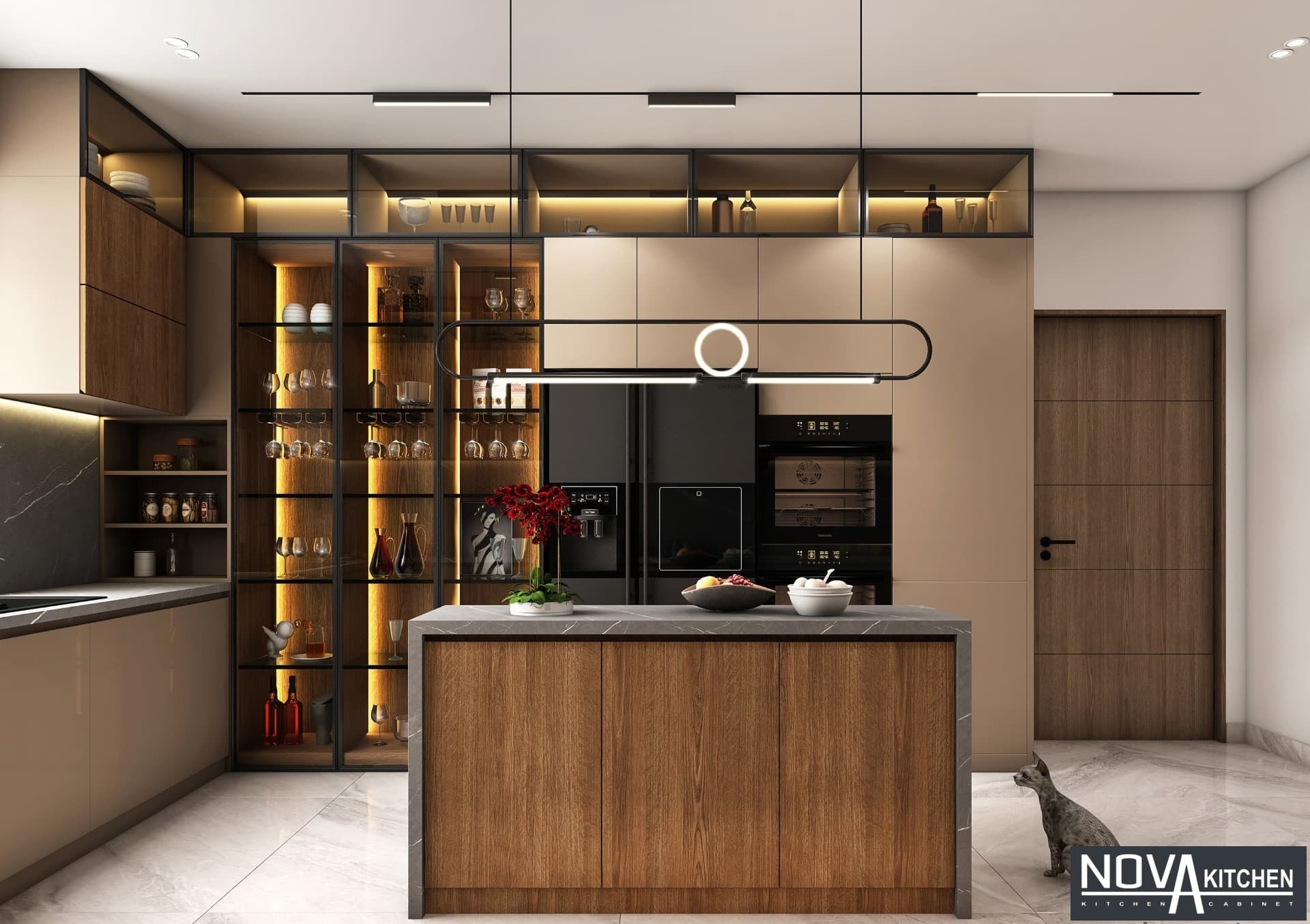 Thiết kế phòng bếp gỗ Bình Chánh