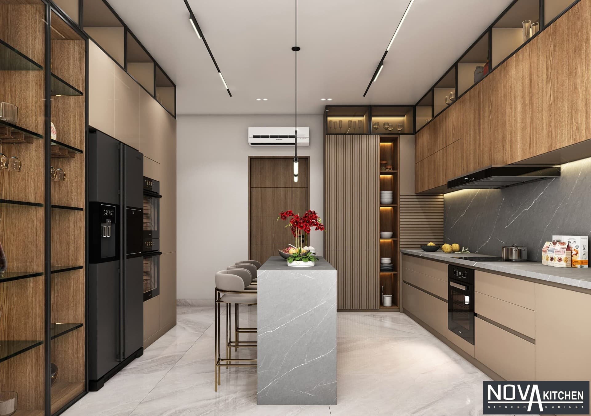 Thiết kế phòng bếp gỗ Bình Chánh