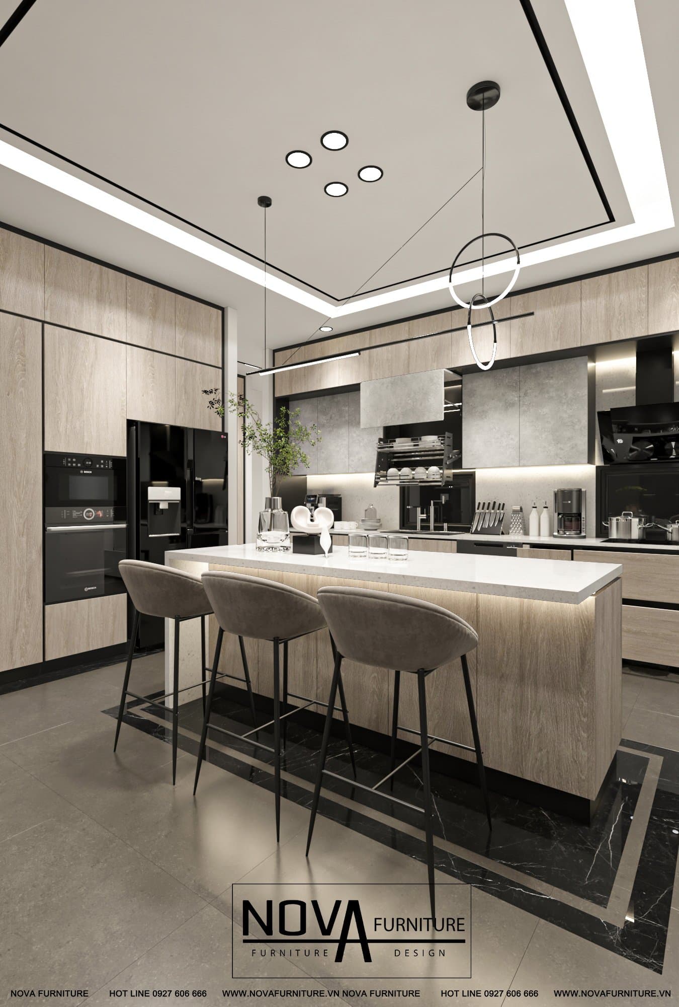 Tủ Bếp Gỗ Hiện Đại HCM