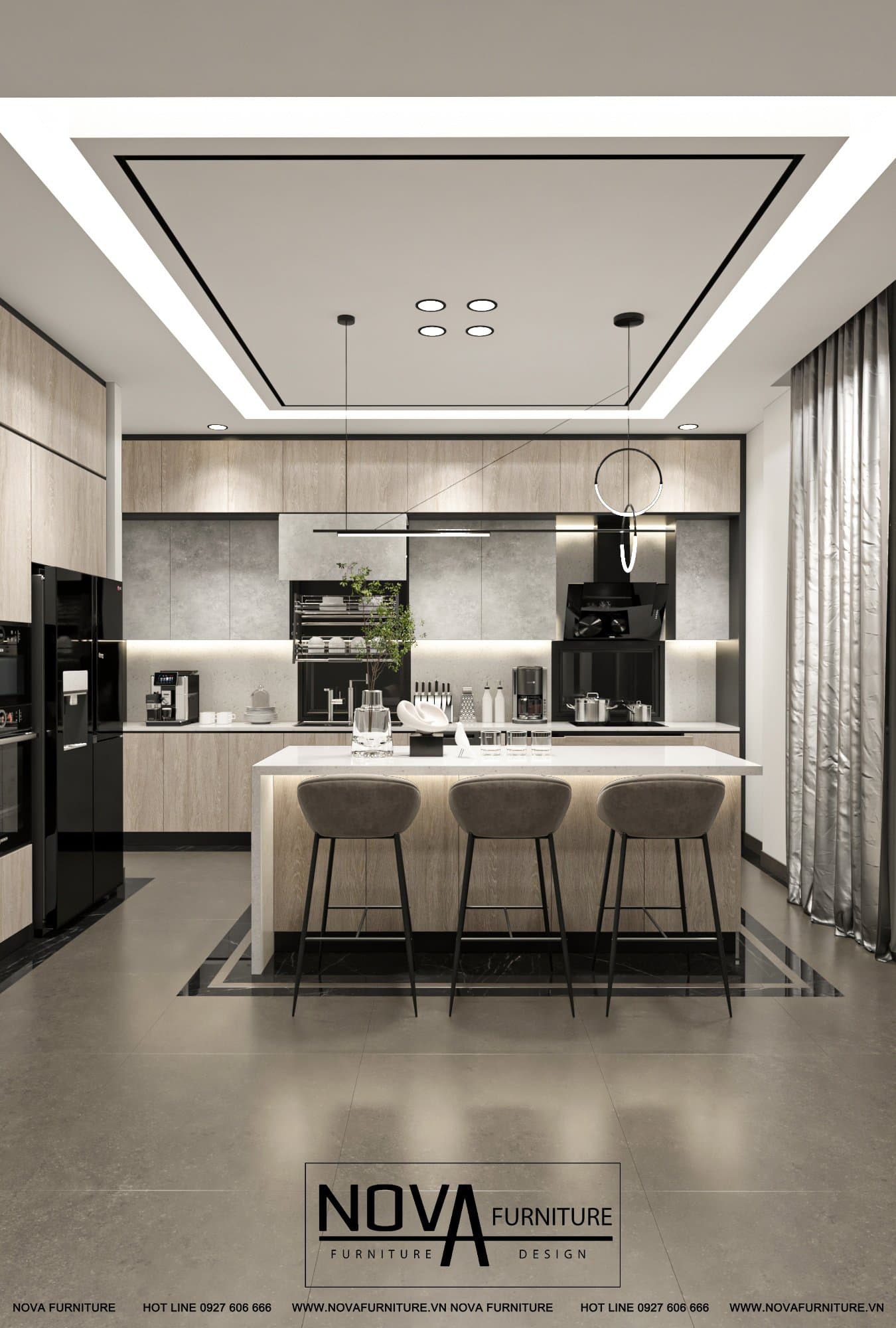 Tủ Bếp Gỗ Hiện Đại HCM