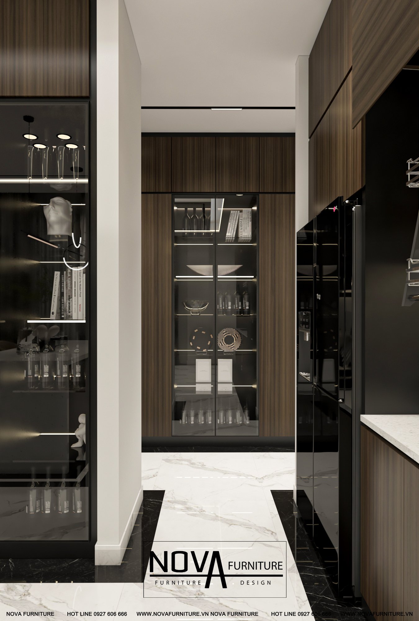 Tủ bếp gỗ hiện đại Quận 1 HCM