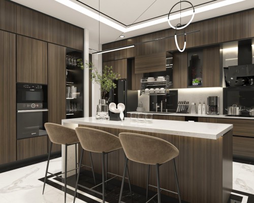 Tủ bếp gỗ hiện đại Quận 1 HCM