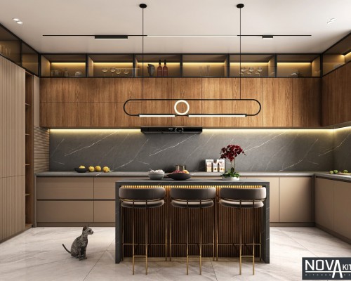 Thiết kế phòng bếp gỗ Bình Chánh