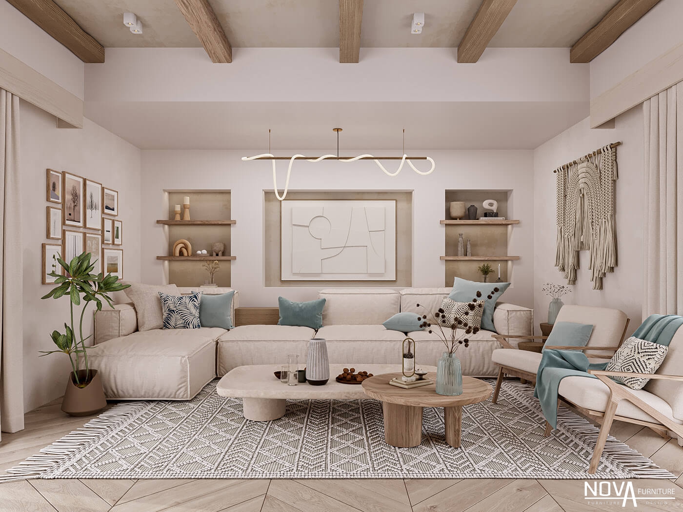 Nội thất phòng khách phong cách Scandinavian
