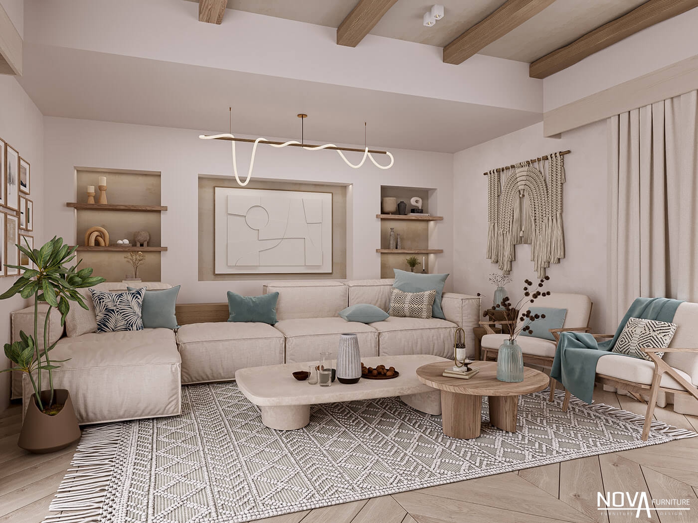 Nội thất phòng khách phong cách Scandinavian