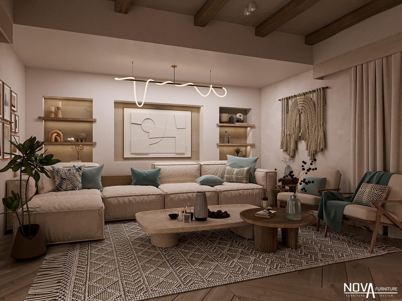 Nội thất phòng khách phong cách Scandinavian