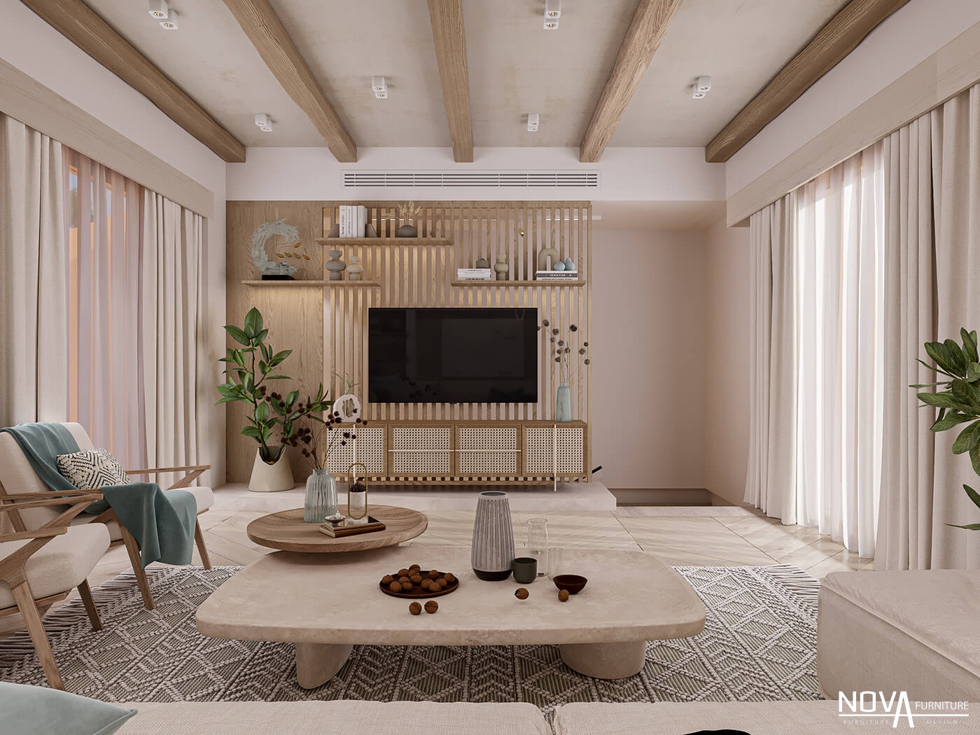 Nội thất phòng khách phong cách Scandinavian