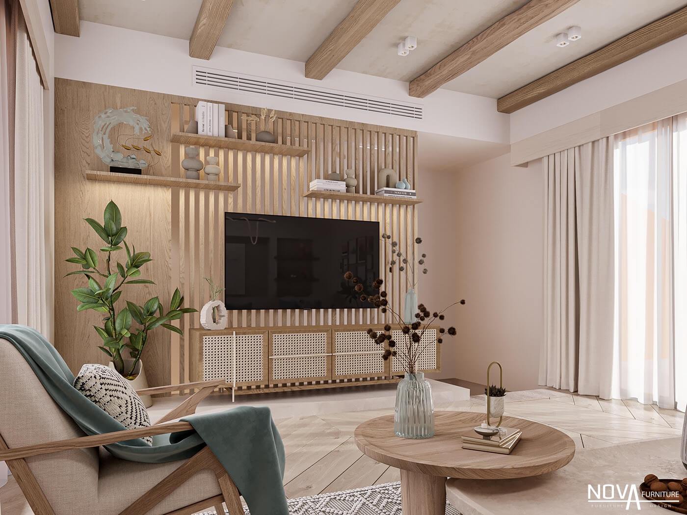 Nội thất phòng khách phong cách Scandinavian