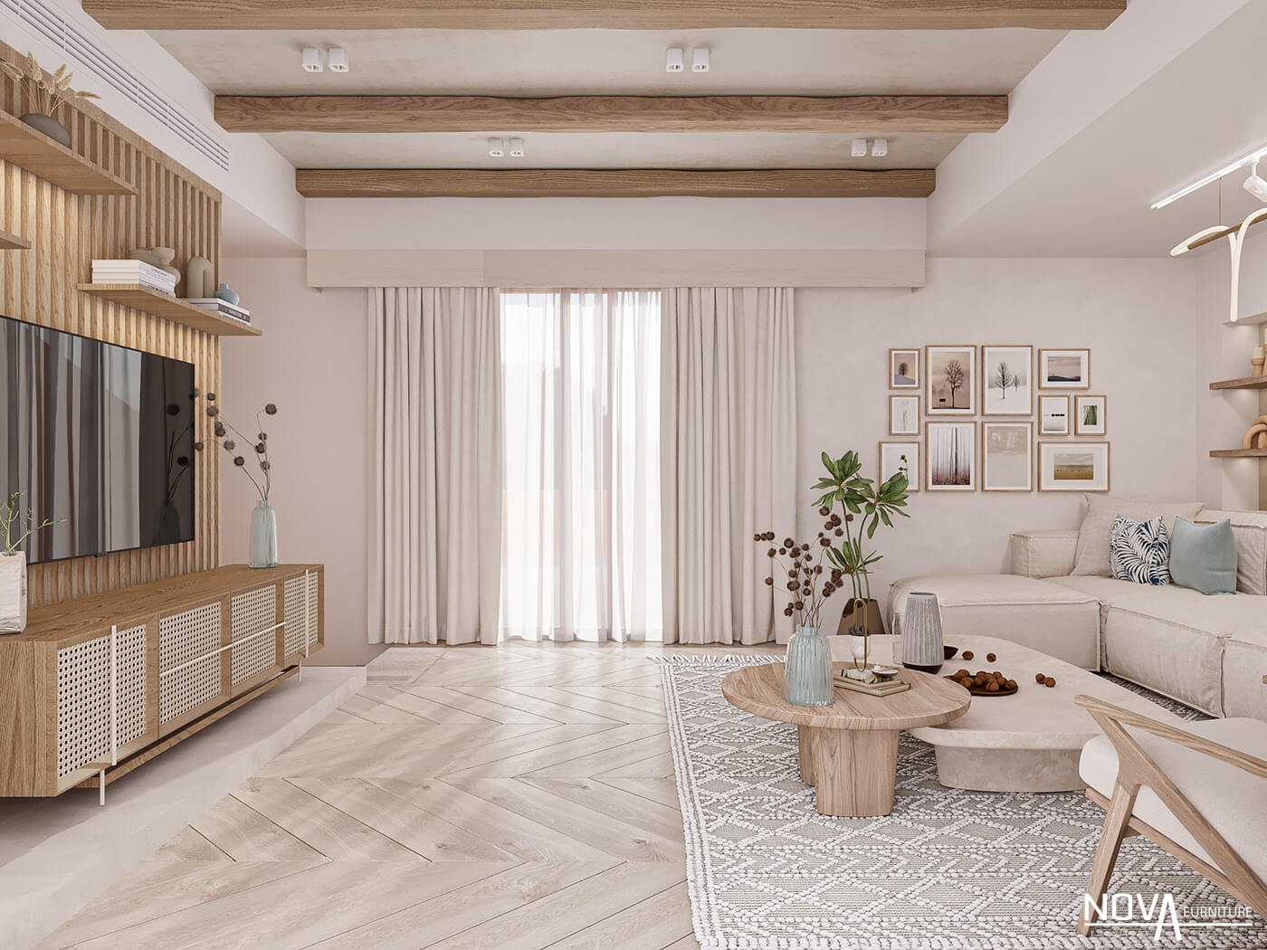 Nội thất phòng khách phong cách Scandinavian