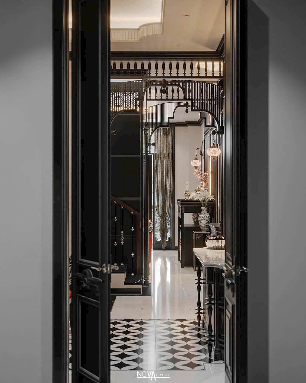 Thiết kế thi công nội thất căn hộ phong cách Indochine HCM