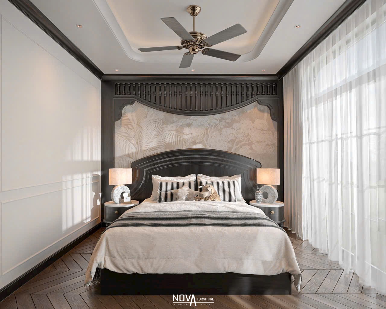Thiết kế thi công nội thất căn hộ phong cách Indochine HCM