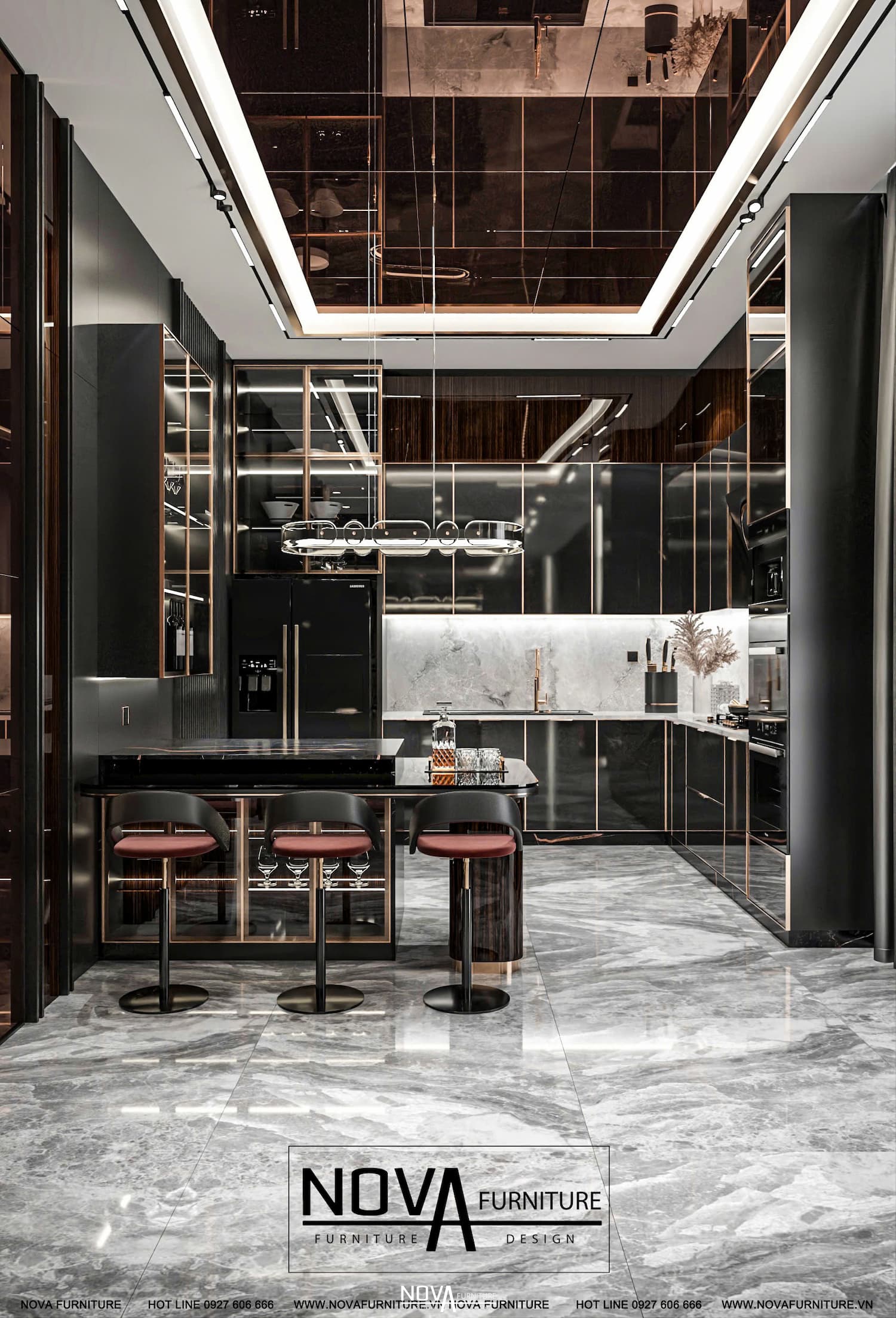 Thiết kế phòng bếp Luxury HCM