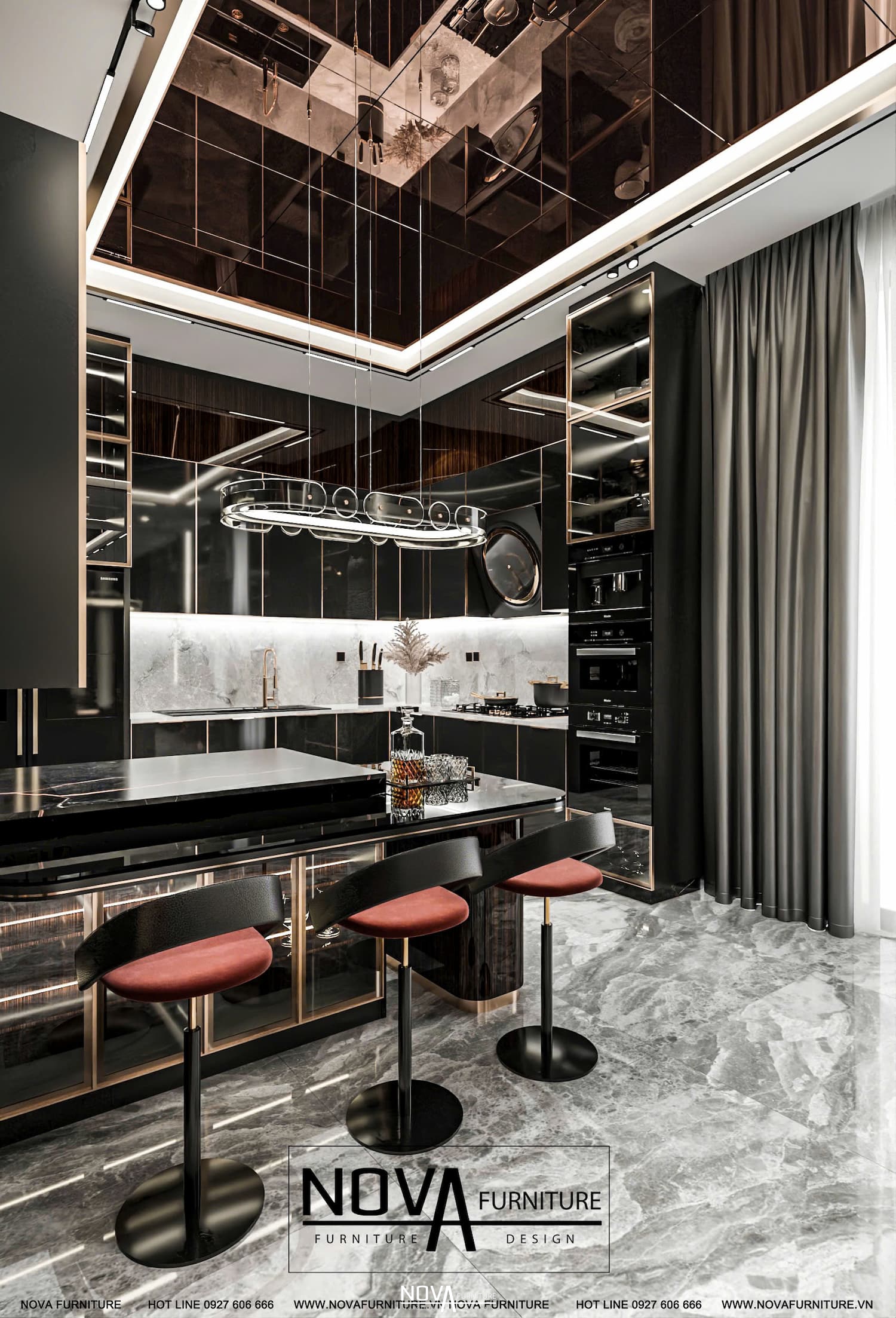 Thiết kế phòng bếp Luxury HCM