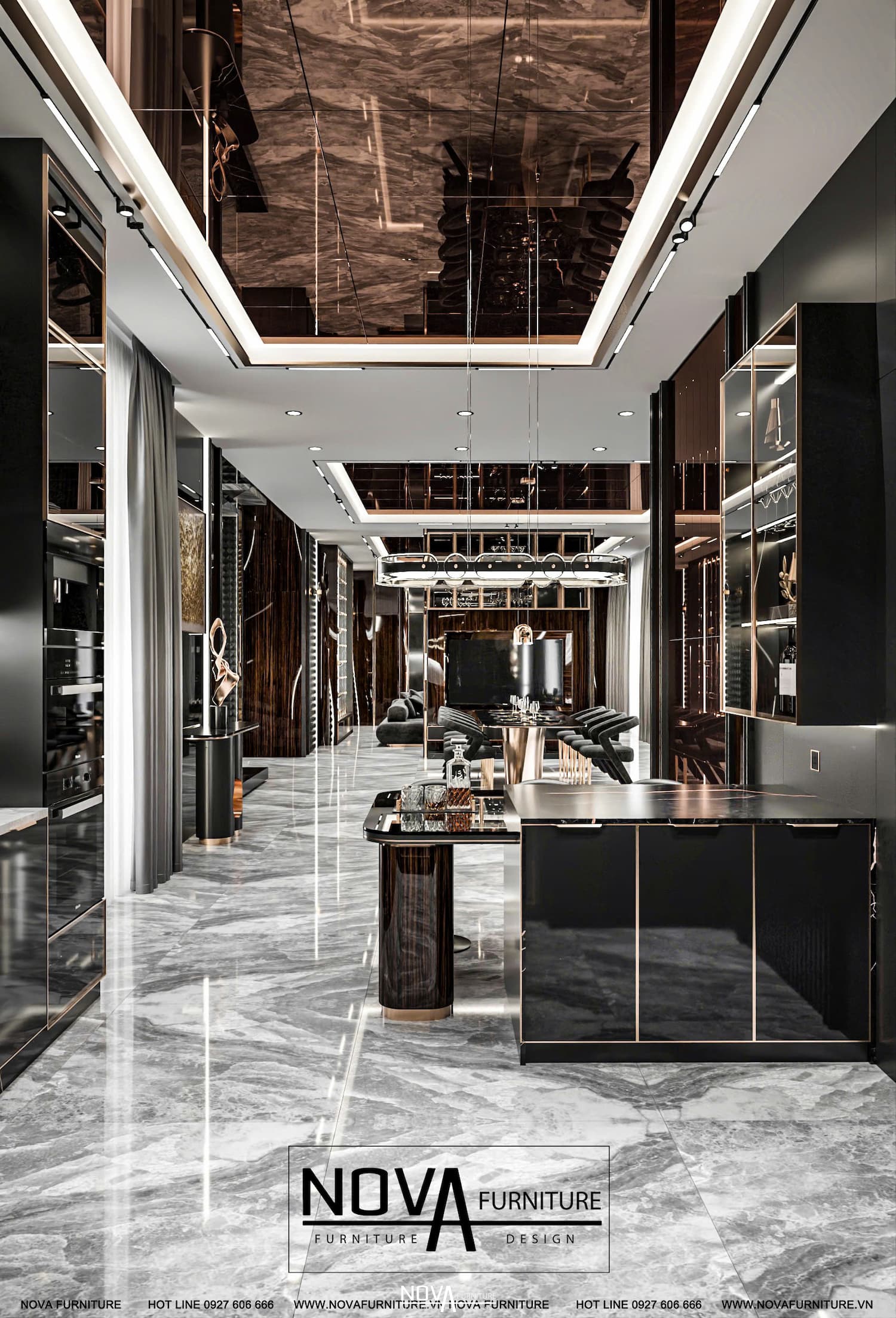 Thiết kế phòng bếp Luxury HCM