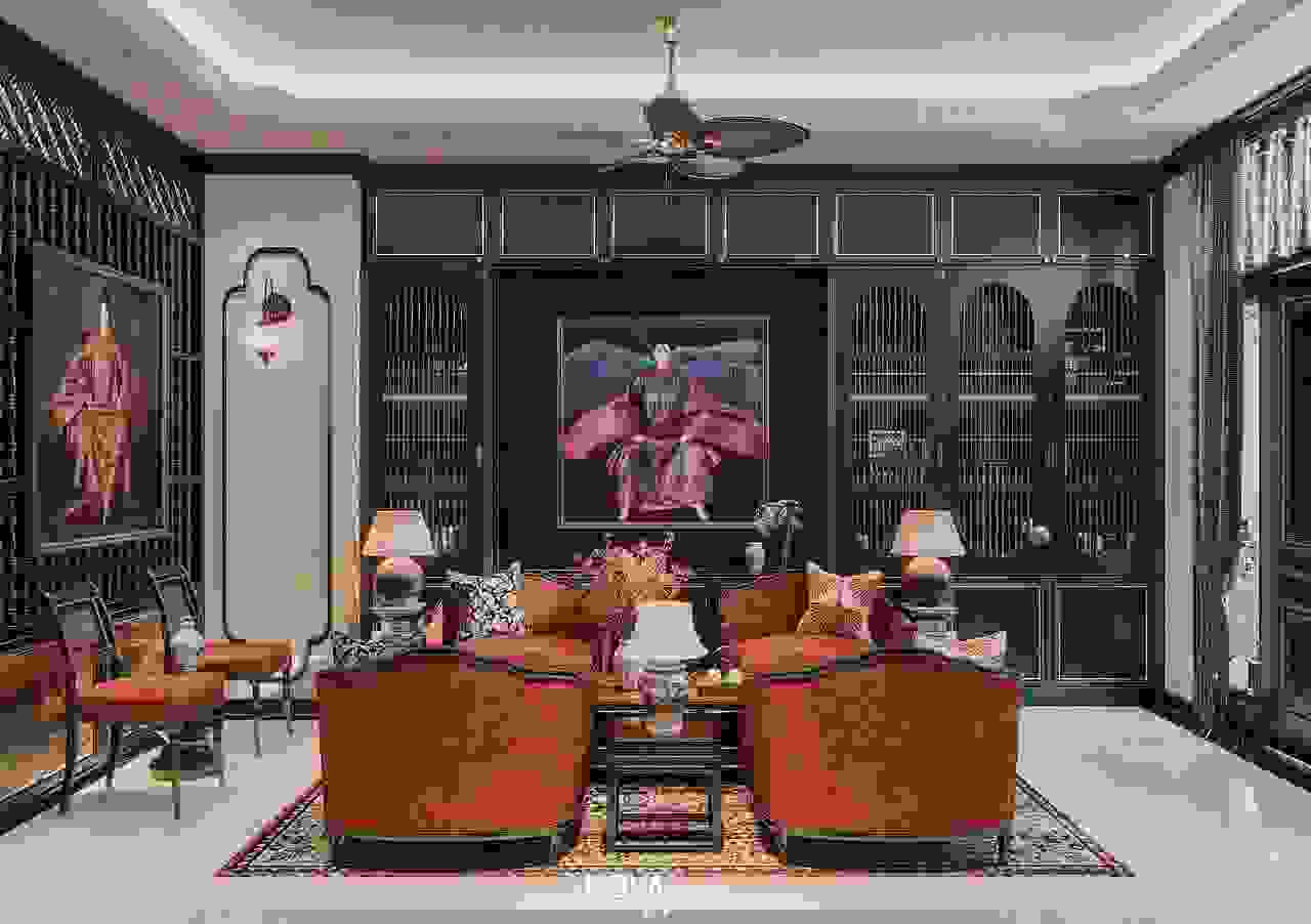 Thiết kế thi công nội thất căn hộ phong cách Indochine HCM