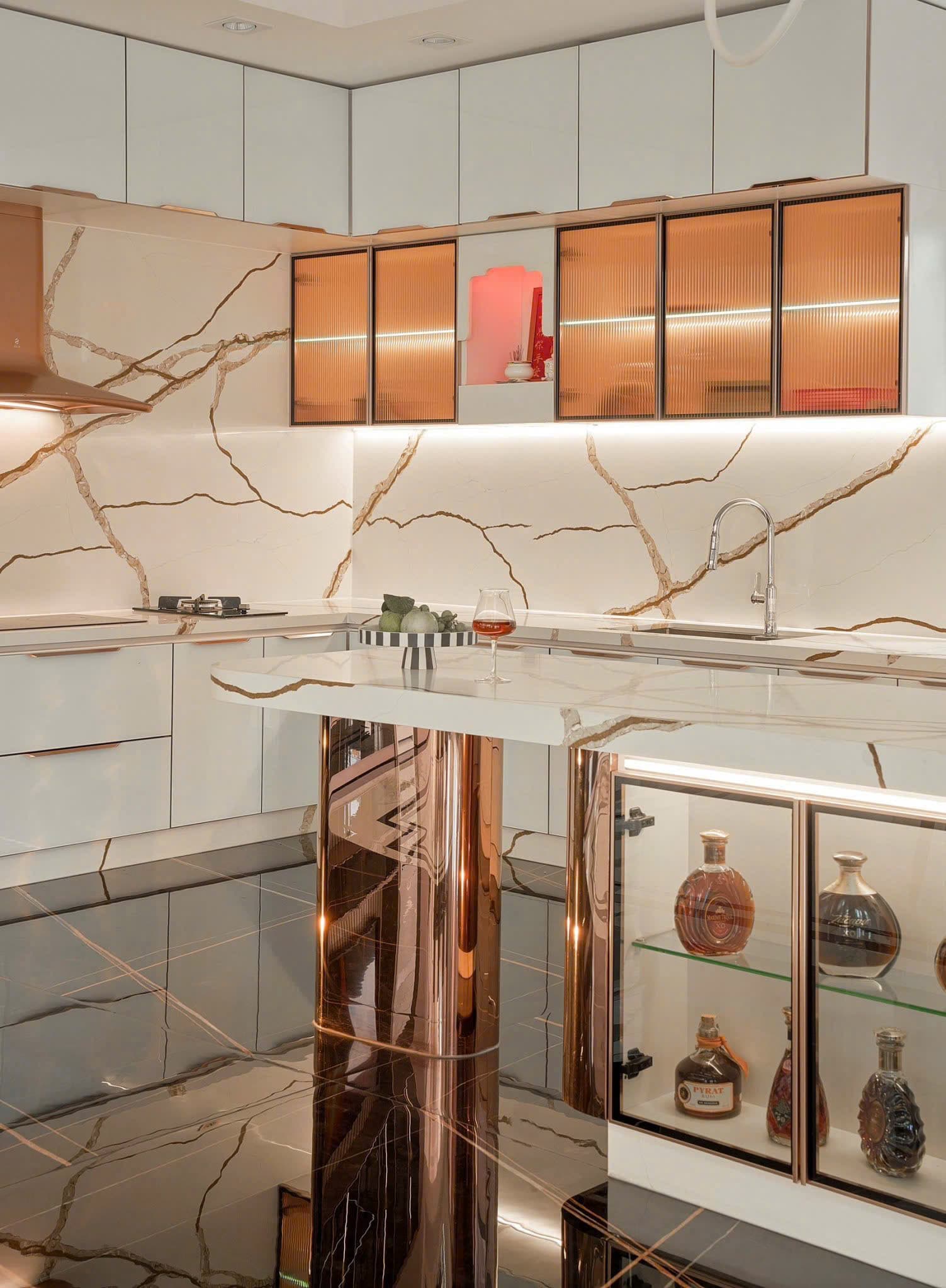 Tủ bếp hợp kim nhôm Luxury