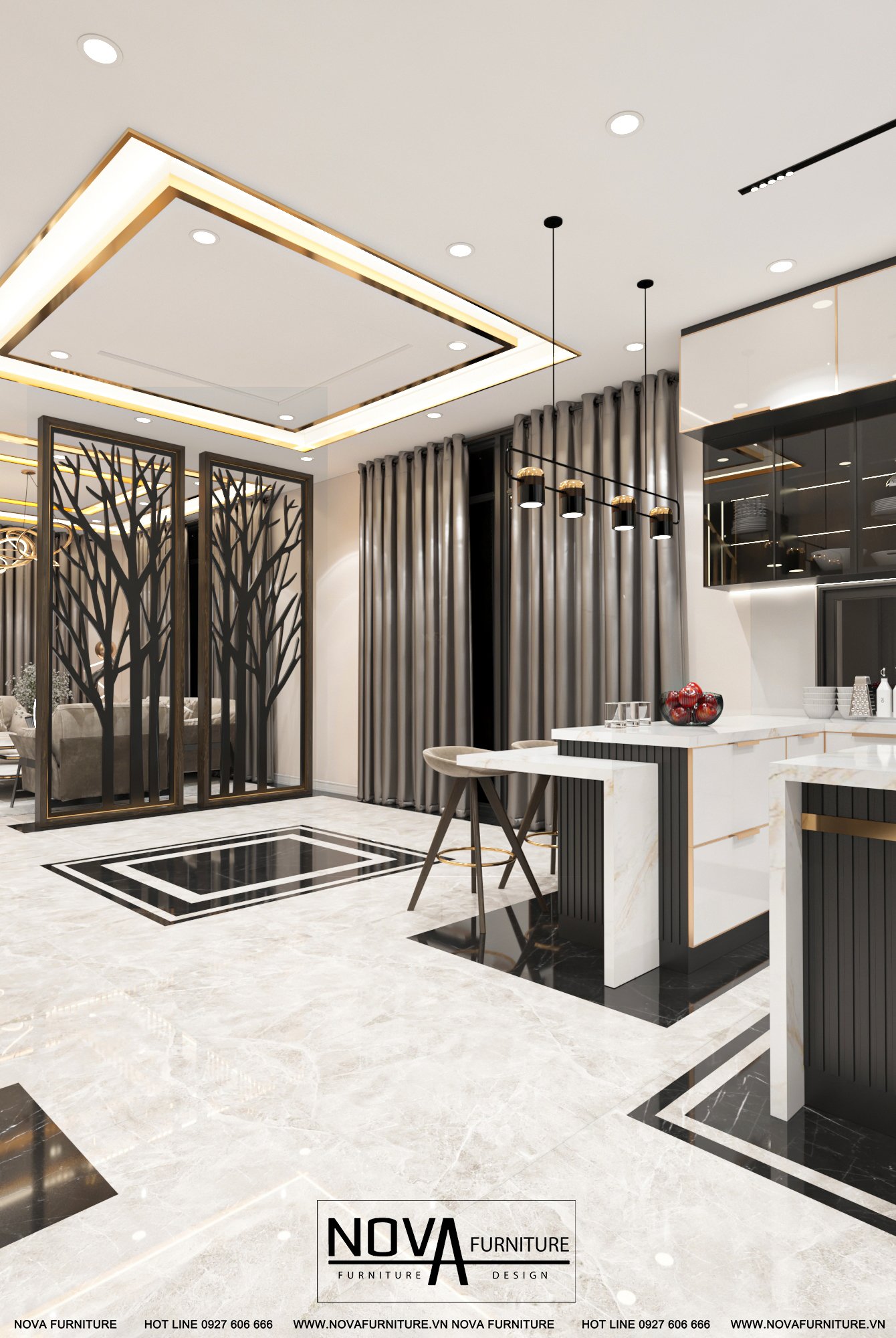 Nội thất nhà phố cao cấp Đồng Tháp